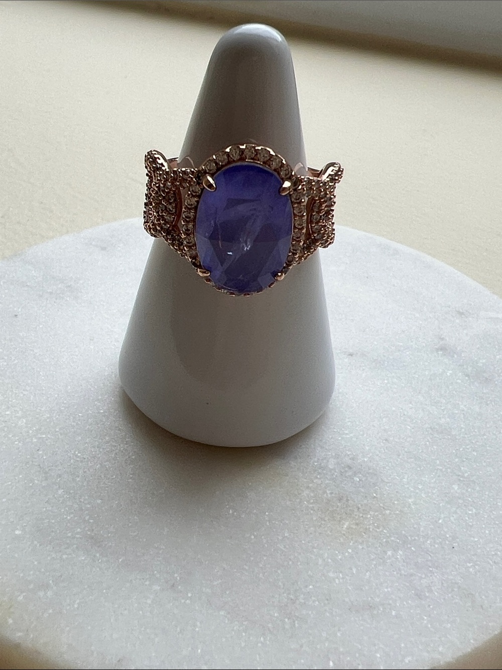 Bp resort wear Rose Gold Ring with Oval Lavender Stone